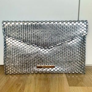 Brahmin Envelope clutch in silver leather